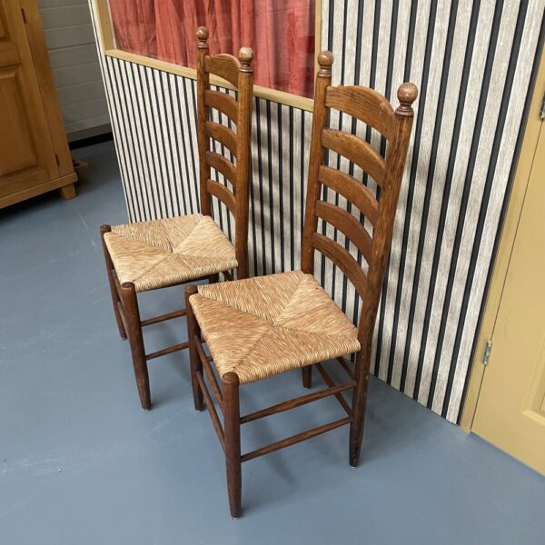 2 Riet-gedekte eetkamerstoelen - Afbeelding 2